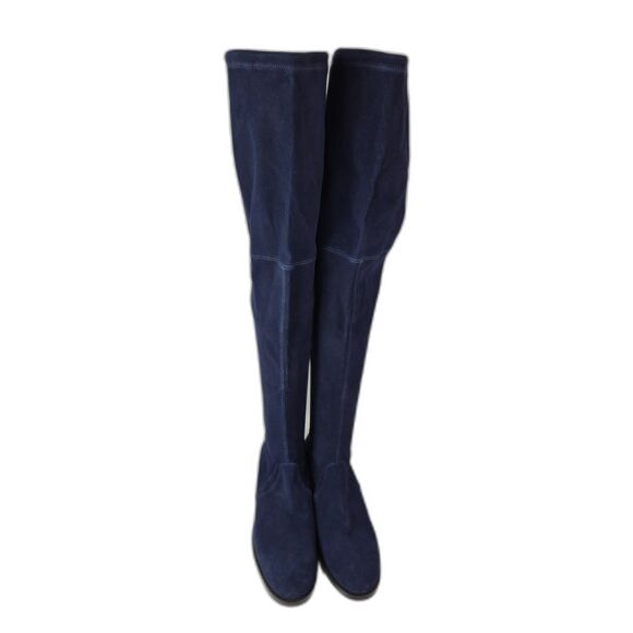 Stuart Weitzman Women's Jocey Suede Over The Knee Boots Lowland Blue Size 9.5 B - Picture 4 of 7